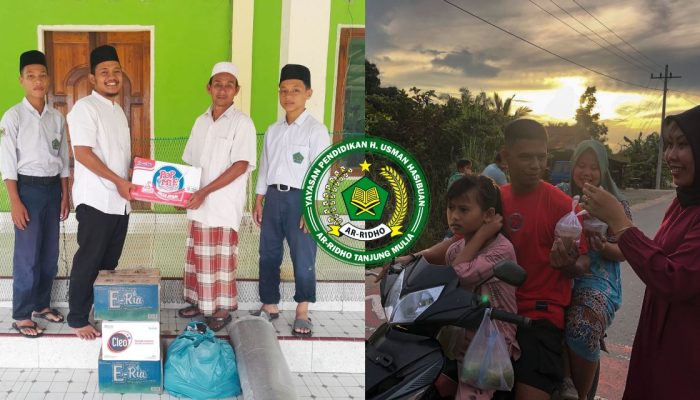 Banjir Tak Surutkan Semangat Berbagi, Yayasan Pendidikan H. Usman Hasibuan Bagikan Takjil dan Paket Ramadhan