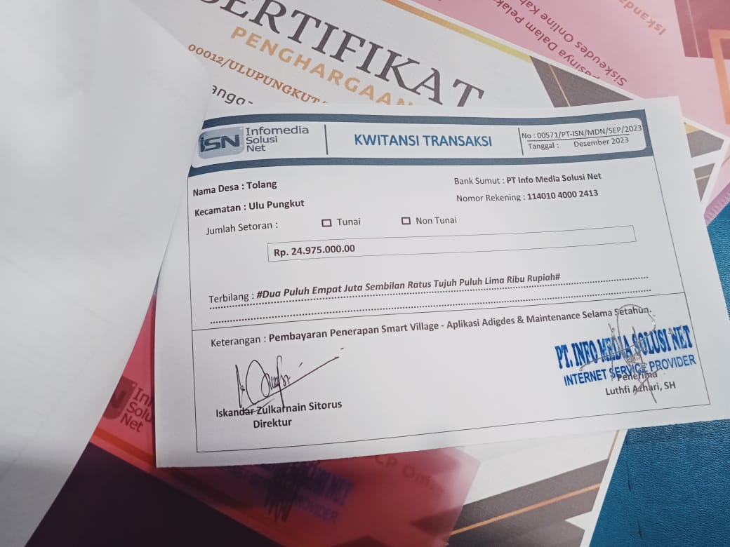 Proyek Internet Masuk Desa Diduga Fiktif