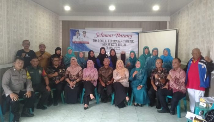 Lurah Kartini Sambut Rombongan Tim Penilai Lomba Kelurahan Terbaik Tingkat Kota Binjai
