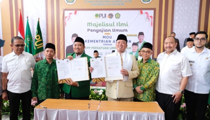 Menteri Nusron dan Ketua DPP PUI Teken MoU, Dorong Pemanfaatan Tanah Wakaf secara Produktif