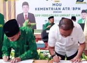Dorong Pemanfaatan Tanah Wakaf Produktif, Dirjen PHPT dan DPP PUI Teken Kerja Sama di Sukabumi