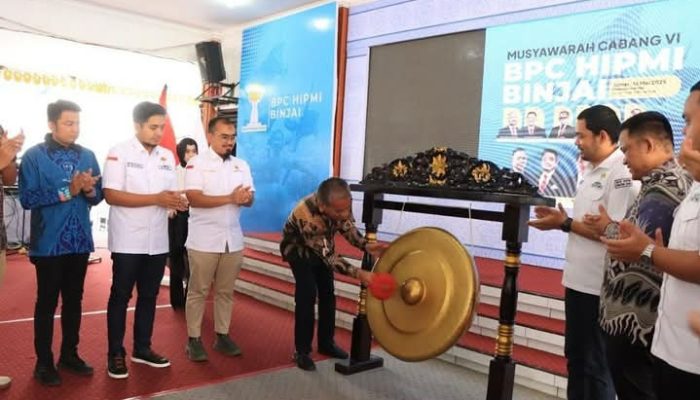 Hadiri Muscab BPC HIPMI, Sekdako Binjai Ajak Bersinergi Tingkatkan Perekonomian Kota