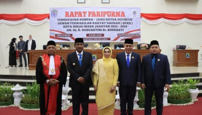 Wali Kota Binjai Harapkan Kolaborasi Solid dalam Pelantikan Ketua DPRD Masa Jabatan 2024–2029