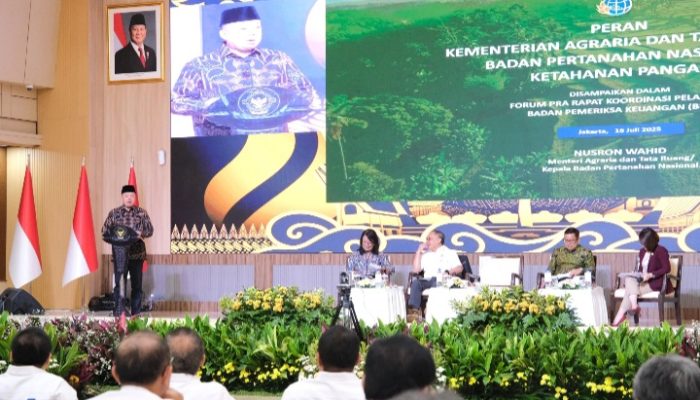 Jadi Pembicara di Pra Rakor BPK, Menteri Nusron Tegaskan Tanah adalah Fondasi Ketahanan Pangan