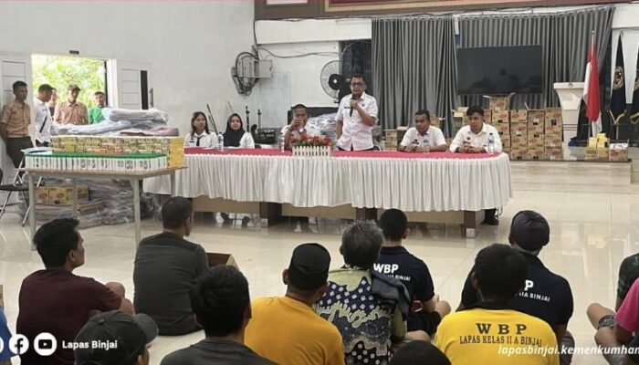 Penuhi Hak Dasar, Lapas Binjai Bagikan Perlengkapan Mandi untuk Warga Binaan