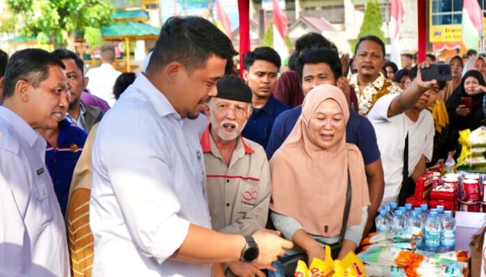 Gubernur Sumut Tinjau Gerakan Pangan Murah Pemko Binjai