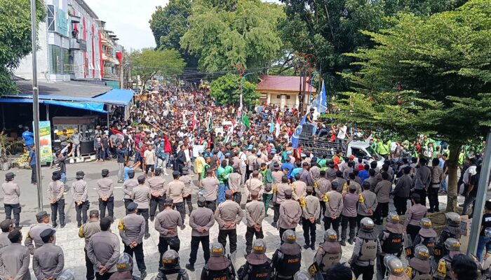 Polres Binjai Kawal Aksi Unjuk Rasa, Situasi Tetap Kondusif