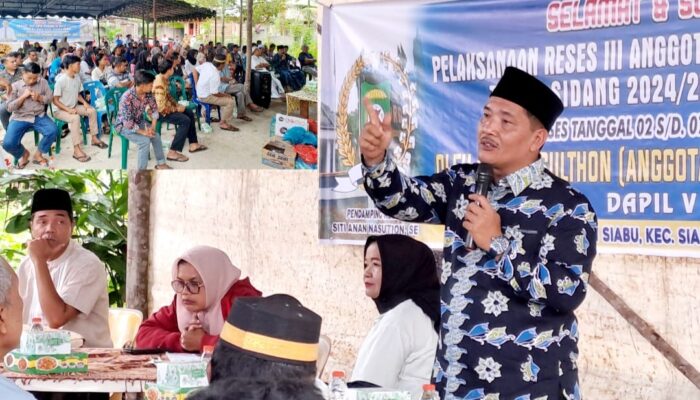 Serap Aspirasi, Anggota DPRD Madina Sulthon Nasution Gelar Reses III di Kecamatan Siabu