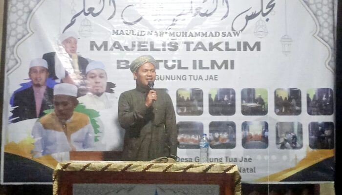Majelis Taklim Baitul Ilmi Gunung Tua Jae Gelar Peringatan Maulid Nabi Muhammad SAW