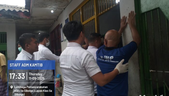 Lapas Sibolga Gelar Razia Kamar Hunian, Tegaskan Komitmen Berantas Narkoba dan HP Ilegal