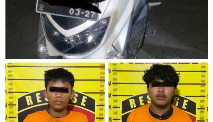 Dua Pemuda Pelaku Curanmor Bersenjata Parang Ditangkap Polisi di Binjai