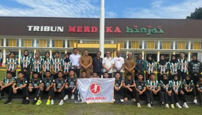 Pemko Binjai Lepas 28 Atlet Bola Tangan ke Kejurda Sumut