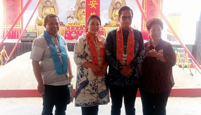 Wali Kota Medan Rico Waas Letakkan Batu Pertama Pembangunan Vihara Bhoga Prajna di Medan Area