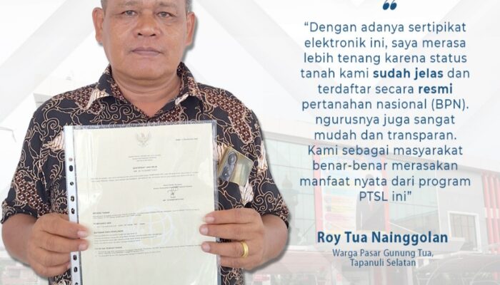 PTSL Bawa Kepastian Hukum dan Harapan Baru bagi Warga Sumut