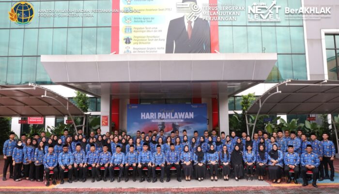 Kanwil BPN Sumut Gelar Upacara Hari Pahlawan 2025, Kobarkan Semangat Juang dalam Pelayanan Publik