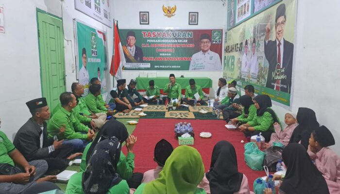 Tasyakuran Anugerah Gelar Pahlawan Nasional KH Abdurrahman Wahid, PKB Kota Medan Gelar Jumat Berkah dan Santunan Anak Yatim