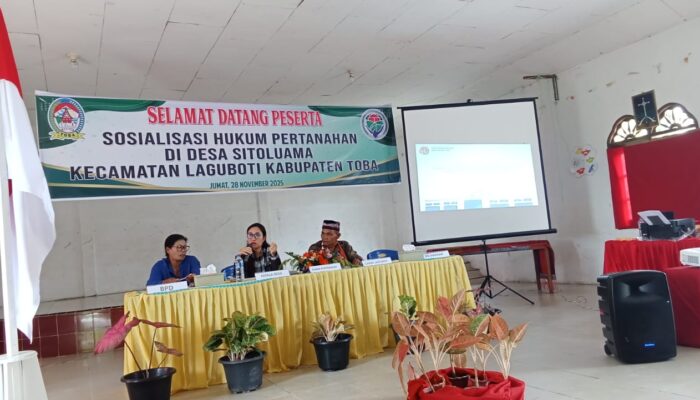 Kantah Toba Gelar Sosialisasi Hukum Pertanahan di Sitoluama: Cegah Konflik, Perkuat Pemahaman Warga