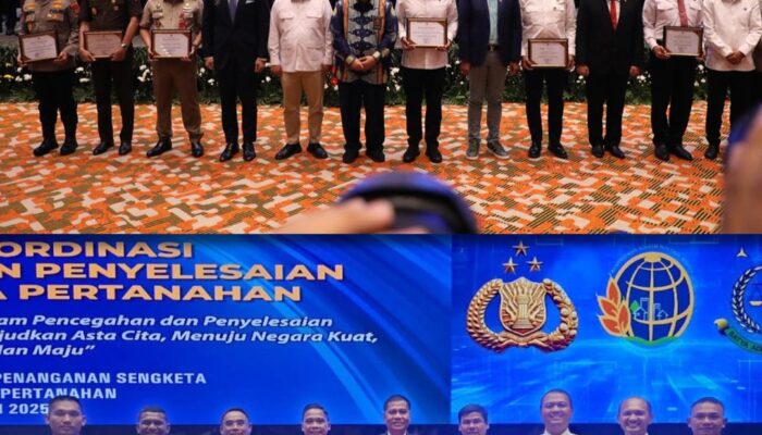 Rakor Tindak Pidana Pertanahan 2025 di Jakarta, Kanwil BPN Sumut Raih Penghargaan atas Keberhasilan Penanganan Kasus