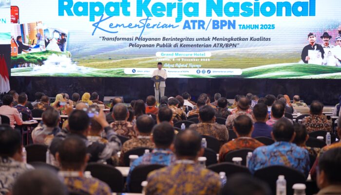 Buka Rakernas 2025, Menteri Nusron: Hasilkan Keputusan yang Optimal dan Berkualitas untuk Meningkatkan Pelayanan kepada Masyarakat