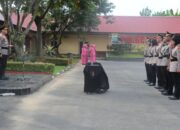 Kapolres Binjai Pimpin Serah Terima Jabatan Kabagren dan Tiga Kapolsek