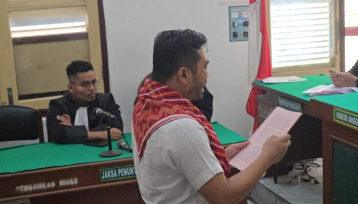 Amsal Sitepu Bacakan Pledoi di PN Medan, Minta Dibebaskan dari Dakwaan Korupsi