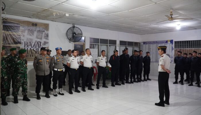 Perketat Keamanan Jelang Lebaran, Rutan Kelas I Medan Gelar Razia Gabungan TNI-Polri