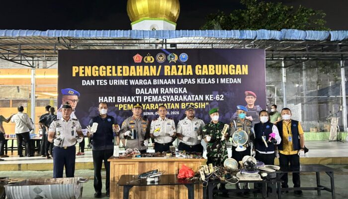 Lapas I Medan Gelad Razia Gabungan, 500 WBP Negatif Narkoba