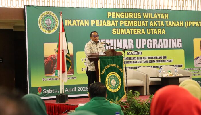 Kakanwil BPN Sumut Sri Pranoto Membuka dan  Beri Arahan dalam Seminar Upgrading IPPAT