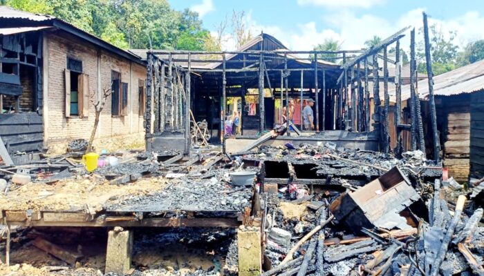 3 Rumah Terbakar di Batu Madingding Madina, Kerugian Capai Rp 310 Juta
