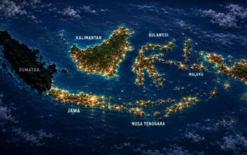 Ilustrasi pulau Sumatera gelap gulita (Istimewa)