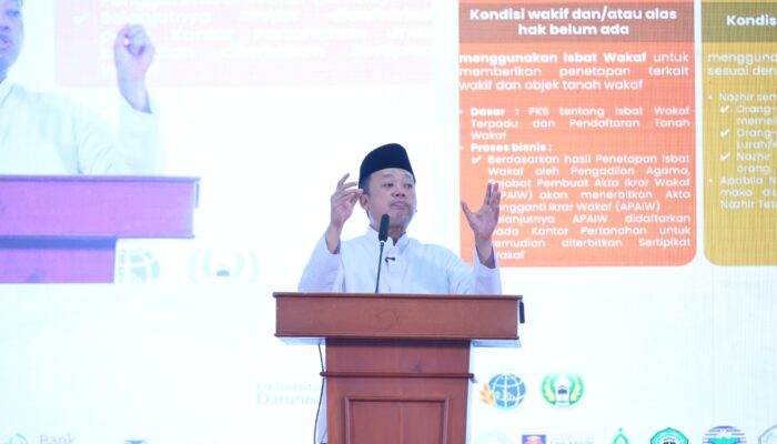 Bicara dalam ICOP 2026, Menteri Nusron Ajak Masyarakat Sertipikatkan Tanah Wakaf untuk Lindungi Aset Umat