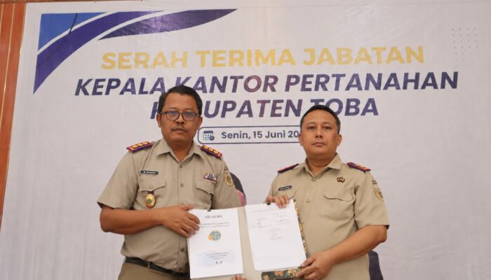 Serah Terima Jabatan Kepala Kantor Pertanahan Kabupaten Toba Berlangsung Khidmat