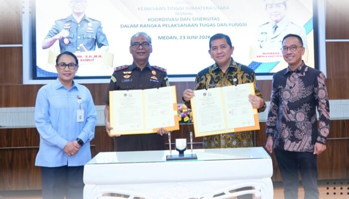Kanwil BPN dan Kejati Sumut Perkuat Sinergi, Wujudkan Tata Kelola Pertanahan yang Profesional dan Berintegritas