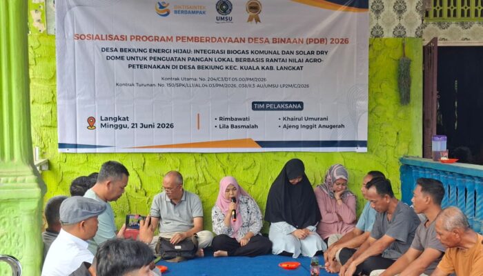 UMSU Kembangkan Desa Energi Hijau di Langkat Lewat Biogas Komunal dan Solar Dry Dome