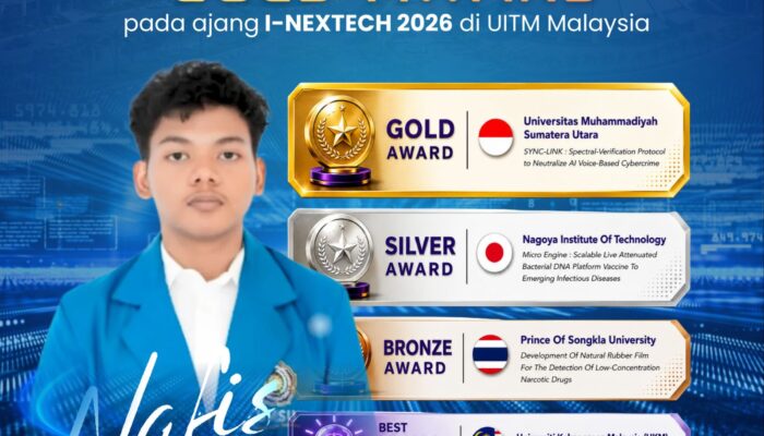 Inovasi AI dan Keamanan Siber Antar Mahasiswa UMSU Raih Emas di Kompetisi Internasional