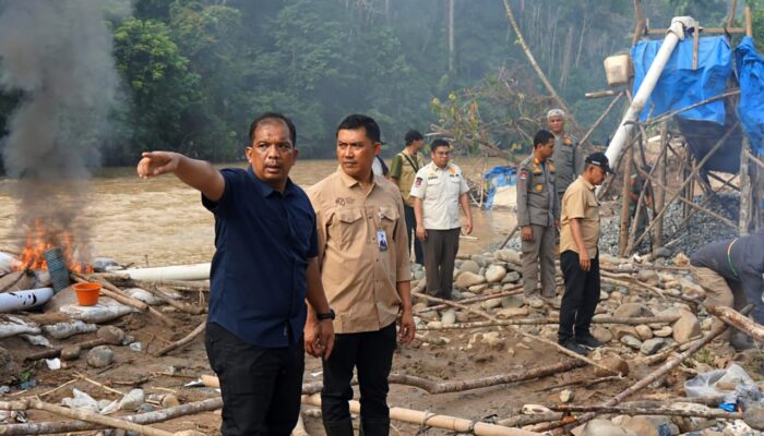 Pemprov Sumut Kembali Tertibkan Tambang Emas Ilegal di Sungai Batang Gadis