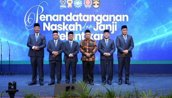 Pelantikan Empat Wakil Rektor UMSU, PP Muhammadiyah Dorong Transformasi Menuju World Class University