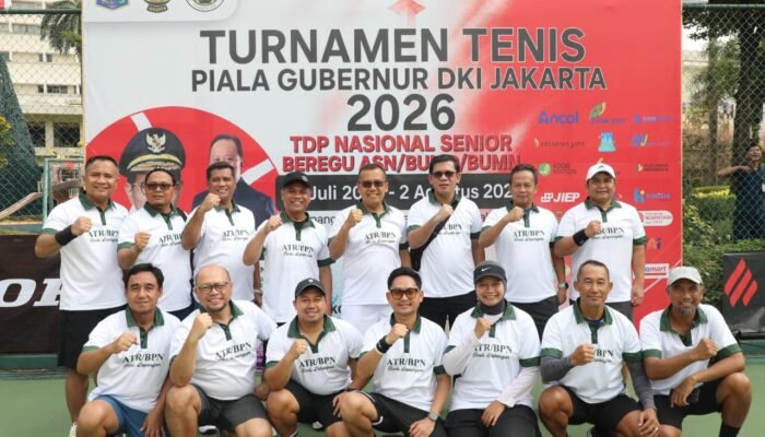 Bangun Soliditas Melalui Olahraga, Kementerian ATR/BPN Berpartisipasi dalam Turnamen Tenis Piala Gubernur DKI Jakarta 2026