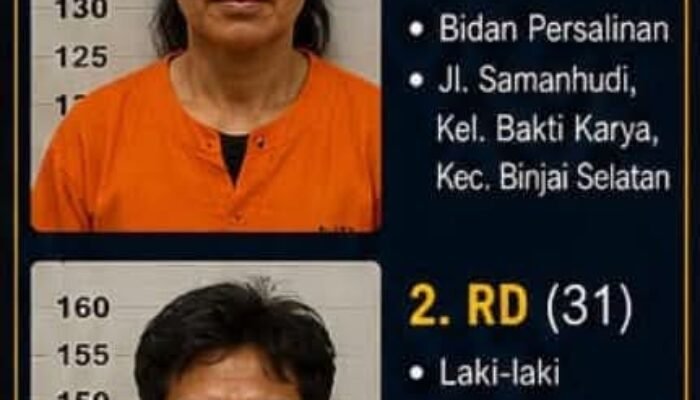 Polisi Ungkap Kasus Bayi Dibuang dalam Kantong Plastik di Binjai, Dua Tersangka Diamankan