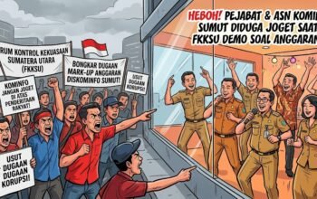 Bikin Naik Darah! Dituding Garong Anggaran, Pejabat Kominfo Sumut Malah Asyik Joget Ngeyek Saat Didemo!