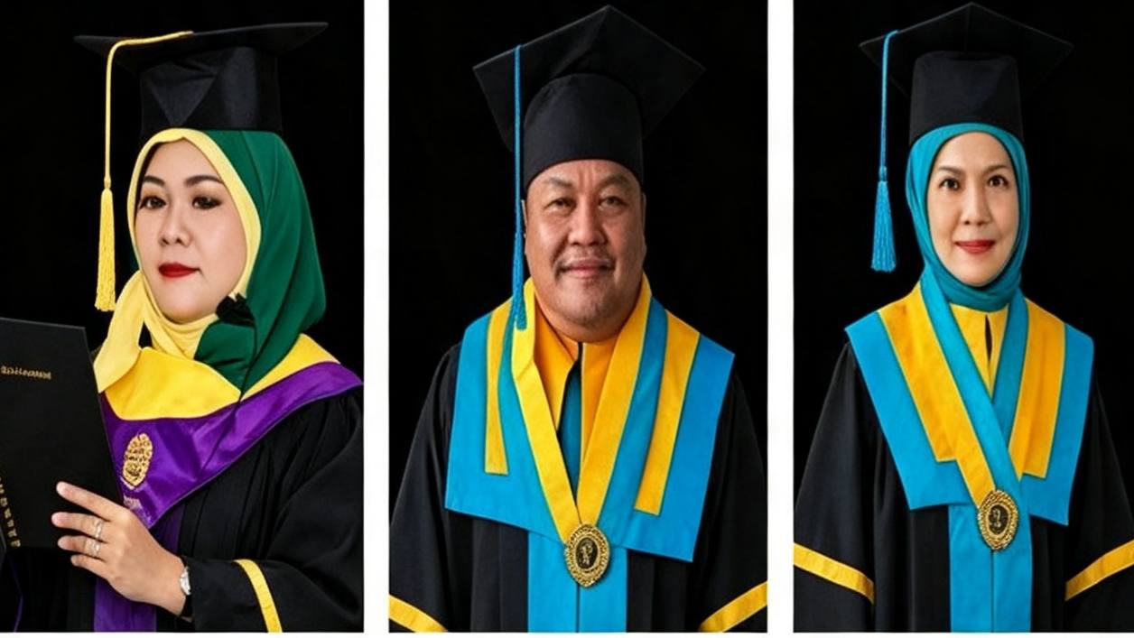 Dari kiri: Ketua Terpilih/Mandataris Muswil PW I IKA-UT Medan, Sujanna Astuti Siregar, S.Pd.AUD., MPSi, Penanggung Jawab Muswil I IKA UT Medan, Drs. H. M. Syarfi Hutauruk, MM, dan Ketua Panitia Muswil I, Dra. Hj. Siti Zubaidah S., M.M.