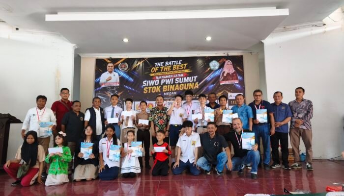 Ditutup Farianda, Turnamen Catur SIWO PWI Sumut-STOK Bina Guna Lahirkan Bibit Atlet Baru