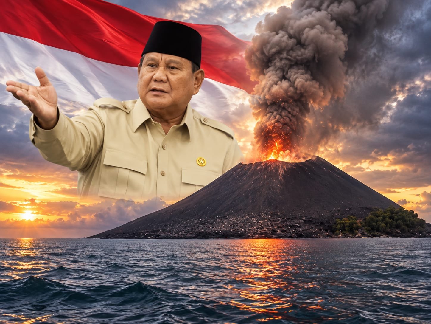 Prabowo dan Erupsi Gunung Krakatau