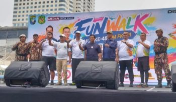 Wali Kota Medan Apresiasi HUT ke-48 GM FKPPI, Lepas Ribuan Peserta Funwalk di Lapangan Merdeka
