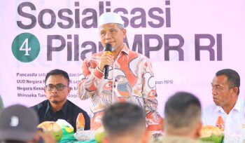 Senator M Nuh Sosialisasi 4 Pilar Bareng Nelayan Langkat, Singgung UU Laut Melaka