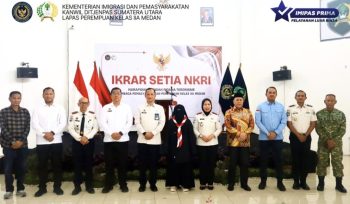 Tinggalkan Paham Radikalisme, Napiter Lapas Perempuan Kelas IIA Medan Ucapkan Ikrar Setia NKRI